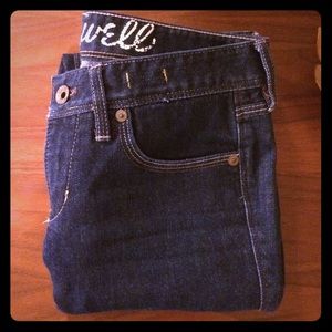 Madewell Straight Skinny Dark Denim Jeans